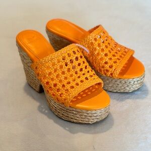 Women's Metallic Hollis Faux Leather Slip On Espadrilles size 7.5